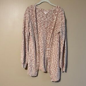 Cat & Jack Juniors/Women's Marled Cardigan - Pink and Cream and Burnt Orange